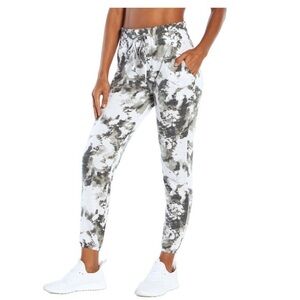 Balance Collection White Tie-Dye Haze Weekender 27'' Pocket Joggers Brand new